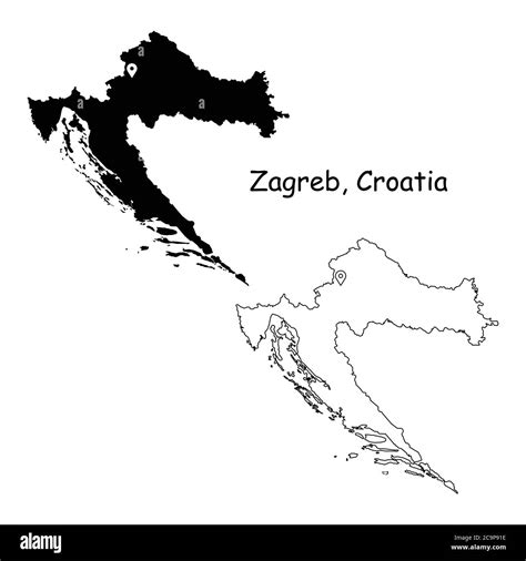 Croatia Political Map Capital Zagreb Stock Vektorgrafiken Kaufen Alamy