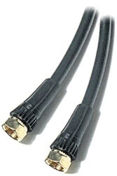 Eagle 25 Ft Rg6 Coaxial Cable Black With Gold F Connector For Antenna Satellite F Connectors Install