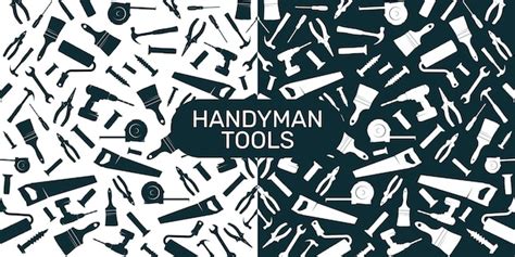 Premium Vector Handyman Tool Vector Background With Light And Dark