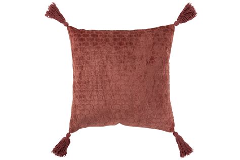 Coussin Motifs Cot Terraco Rou J Line By Jolipa