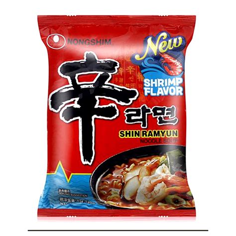 Lamen Shin Ramyun Picante Sabor Camarão Nongshim 120g Konbini