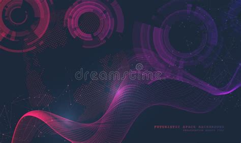 Abstract Global Technology Background Stock Vector Illustration Of