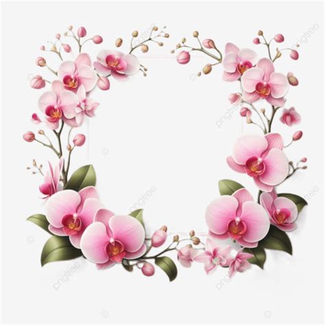 Pink Orchid Flower Frame Pink Orchid Flower Frame Orchid Png