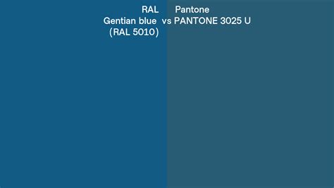 Ral Gentian Blue Ral 5010 Vs Pantone 3025 U Side By Side Comparison