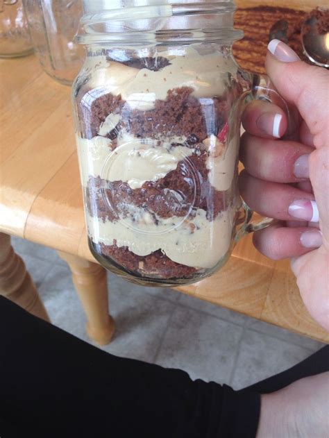 Chocolate Peanut Butter Cake In A Mason Jar Chocolate Peanut Butter