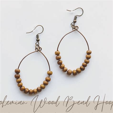 Wooden Bead Earrings Etsy