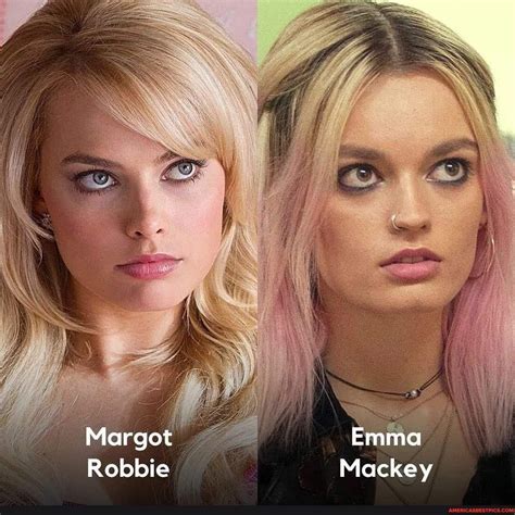 Margot Robbie And Emma Mackey Margot Emma Robbie Mackey Americas