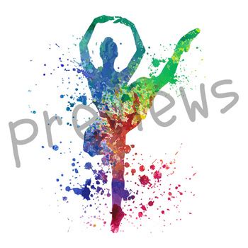 Peace Love Gymnastic Sublimation Design Silhouette Of Ballerina PNG