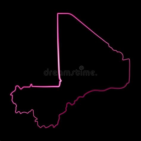 Vector Isolated Mali Map Outline Stock Vector Illustration Of Bamako