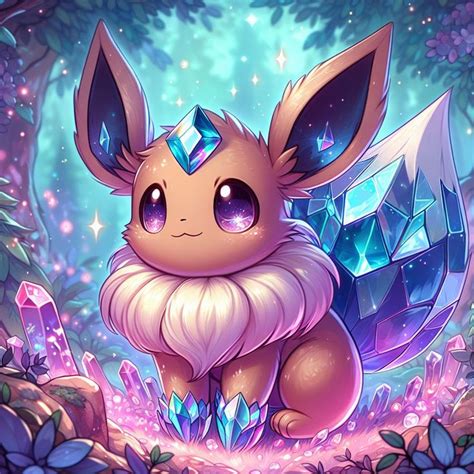 Crystal Eevee In 2024 Pokemon Flareon Pokemon Eevee Cute Pokemon