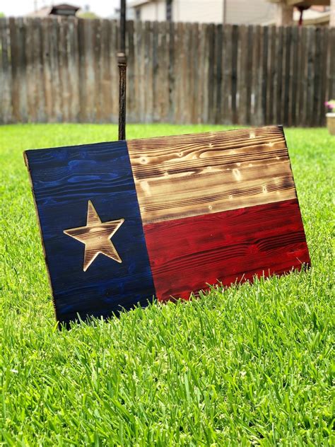 Rustic Texas Flag Stained Wooden Texas Flag Wooden Texas - Etsy