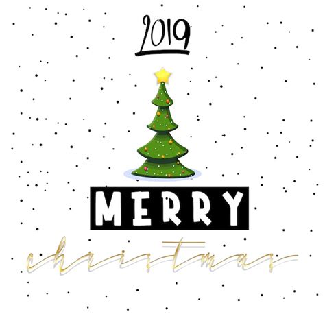 Premium Vector | Merry christmas calligraphy for cards