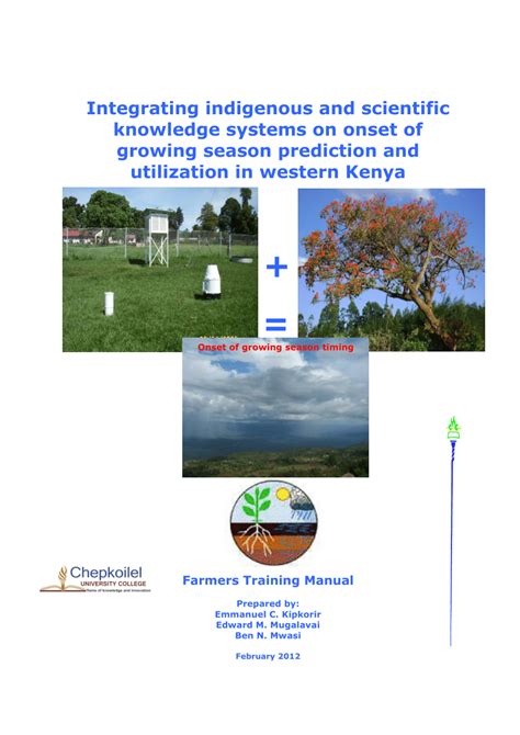 PDF Integrating Indigenous And Scientific Knowledge Systems On Onset