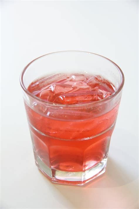 Glass Of Roselle Juice On White Background Stock Image Stock Photo