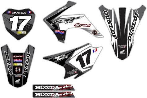 Kit De Stickerts En Vinil Para Moto Honda Crf 230 Mod 001 Mercado Libre