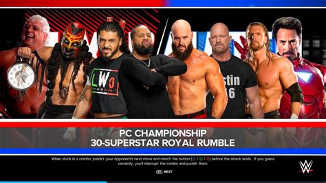 Wwe 2k24 Pc Championship Royal Rumble Match 30 Man Royal Rumble Gameplay Wwe 2k24 Pc