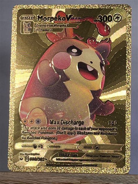 Pokemon Collectible Gold Foil Card Morpeko Vmax Rare Values Mavin