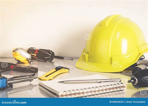 Construction Engineer Working Tools Stock Photo - Image of work ...