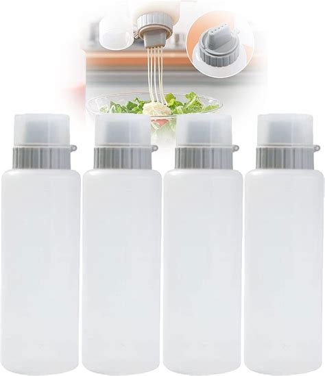 4pack Condiment Porous Squeeze Bottles Salad Dressing