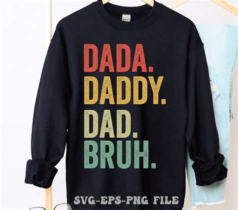 Dada Daddy Dad Bruh Svg Png Old Svg Fathers Day Svg Birthday Vintage