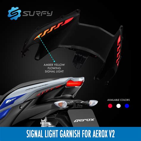 Aerox V2 Rear Tail Light And Signal Garnish Led Running Shopee