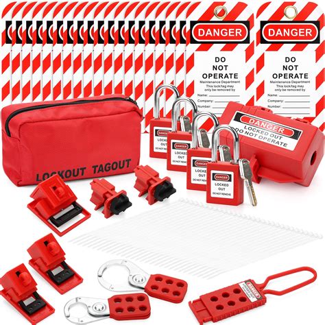 Buy Wuweot Electrical Lockout Tagout Kit Hasps Set Clamp On And