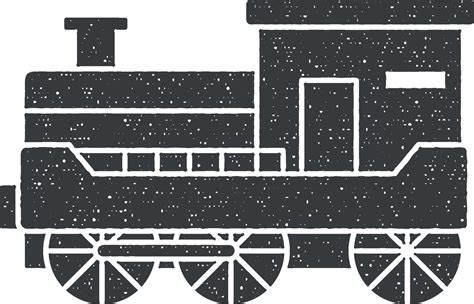 Steam Locomotive Vector Icon Illustration With Stamp Effect 38035777 Vector Art At Vecteezy