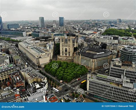 Amazing View From Above The Capital Of Belgium Great Brussels Very