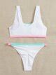 Color Block Contrast Binding Bikini Swimsuit Shein Usa