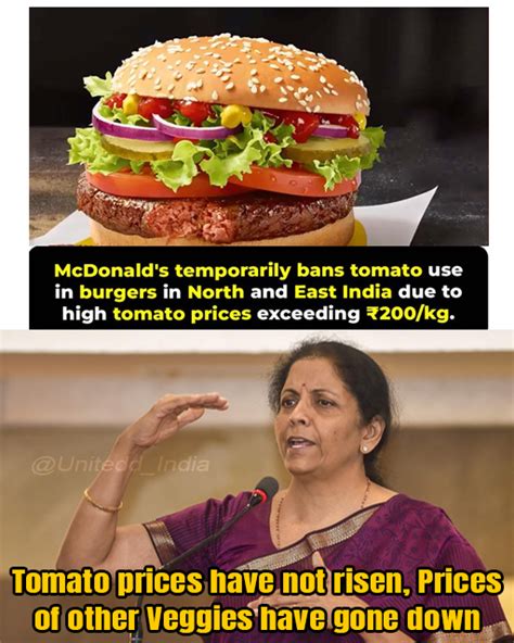 United India 🇮🇳 On Twitter Mcdonalds Drops Tomatoes From India