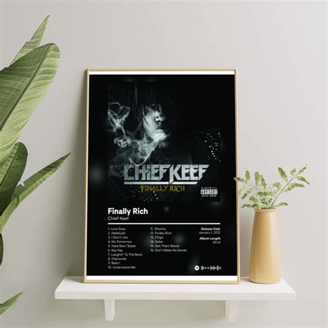 Chief Keef Finally Rich Album Poster Digital Posters Print Sold By