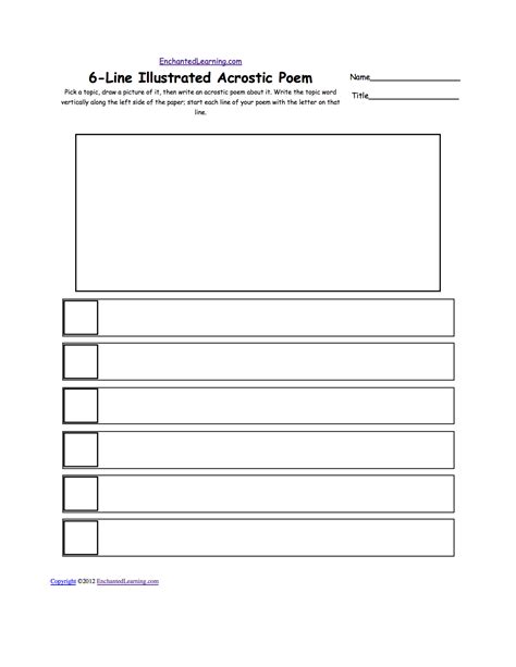 Free Printable Acrostic Poem Templates