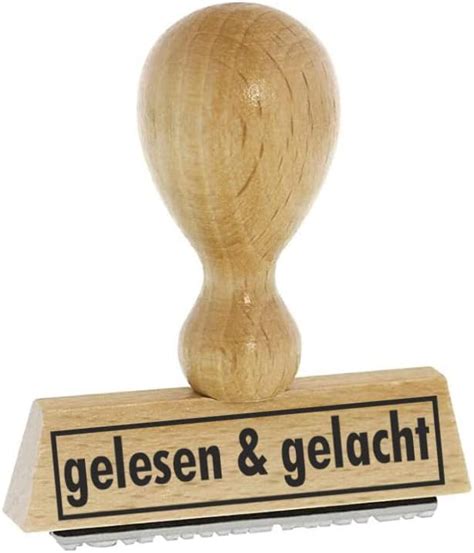 Spr Che Stempel Holzstempel Gelesen Gelacht Vom Kaufhaus Amazon