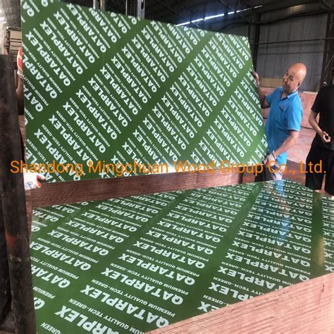 Mm Shuttering Plywood Green Pp Plywood Plastic Film Faced Plywood