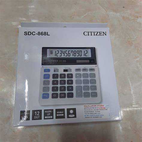 Jual Calculate Kalkulator Citizen Sdc L Original Shopee Indonesia