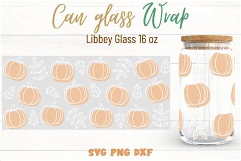 Pumpkin Floral Can Glass 16oz Svg Graphic By Kkdesign · Creative Fabrica