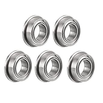 Uxcell SMF74ZZ Flange Ball Bearing 4x7x2 5mm Double Metal Shielded