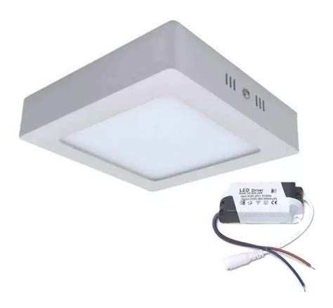 L Mpara De Techo Led Con Superposici N Cuadrada Plafon W K