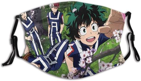 Anime My Hero Academia Izuku Midoriya Katsuki Adult Face Mask With Fil