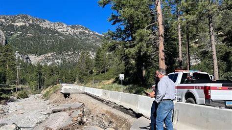 Governor Lombardo Tours Storm Damage At Mt Charleston