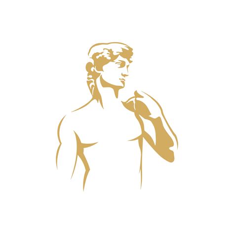 Ancient Greek Figure Statue Sculpture Logo Design Vector 6994232 Vector