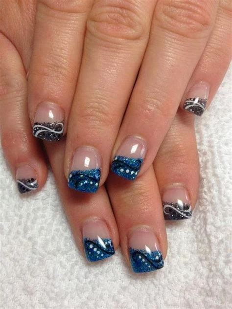 Full Set Gel Nails with Glitz and Nail Art Design + gel overlay + LED polish manicure and 1/2 ...