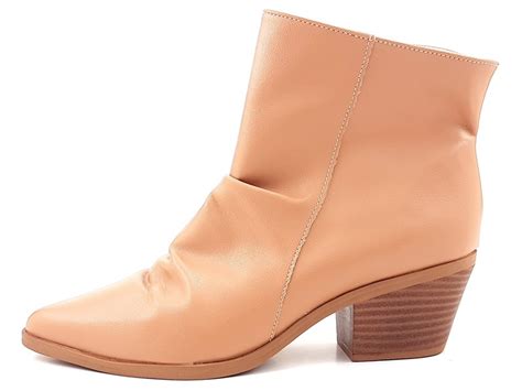 Bota Slouchy Feminina Ceci Cs Nude Salto Country cm CECI Calçados Atacado de Calçados