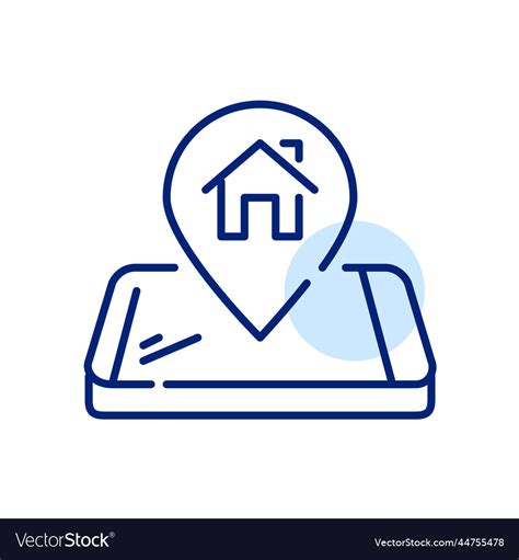 Map Pointer With Home Symbol On Isometric Vector Image