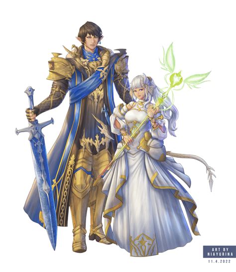 My First Commission Fanart Of Aymeric And His Wol Wife Kuneho Oc