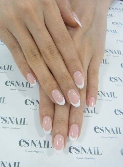 43 Trendy French Manicure Oval Nails Polish Gel Nails French Oval