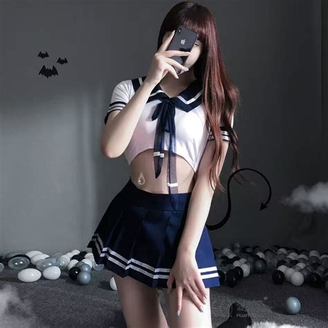 Jual Dezenna Set Lingerie Wanita Cosplay Seragam Sexy Uniform Mini