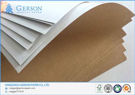 170gsm Kraft Back Coated Duplex Paper Board Suppliers and Manufacturers ...