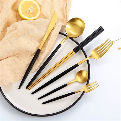 Jual Set Alat Makan Cutlery Korea Stainless Steel Tebal Sendok Sumpit