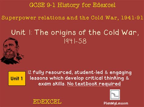 Gcse Edexcel Superpower Relations And The Cold War Unit 1 The Origins Of The Cold War 1941 58